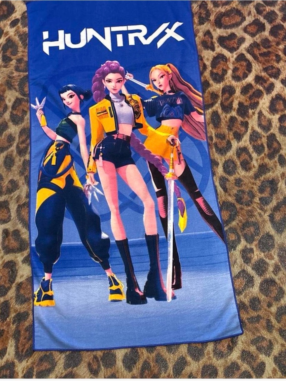 K- POP demon hunter beach towel